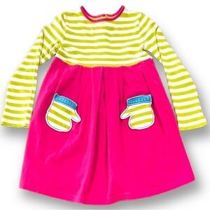 J. Khaki Girls Size 5 Appliquéd Mitten Dress